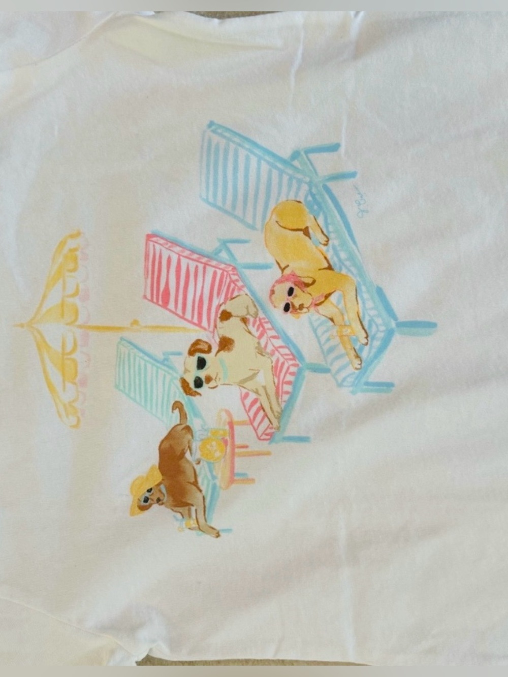 J. Crew Girls' lounging dogs graphic tee - Picture 5 of 7